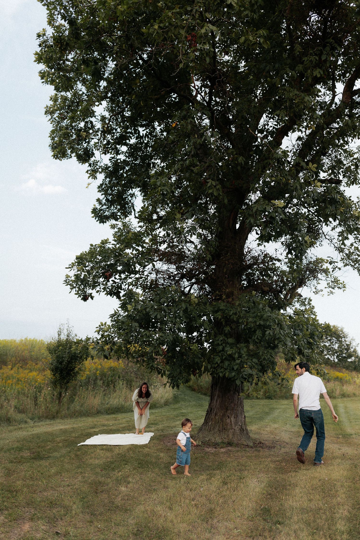 Young Couple with their son outside, Family Photos, Michigan