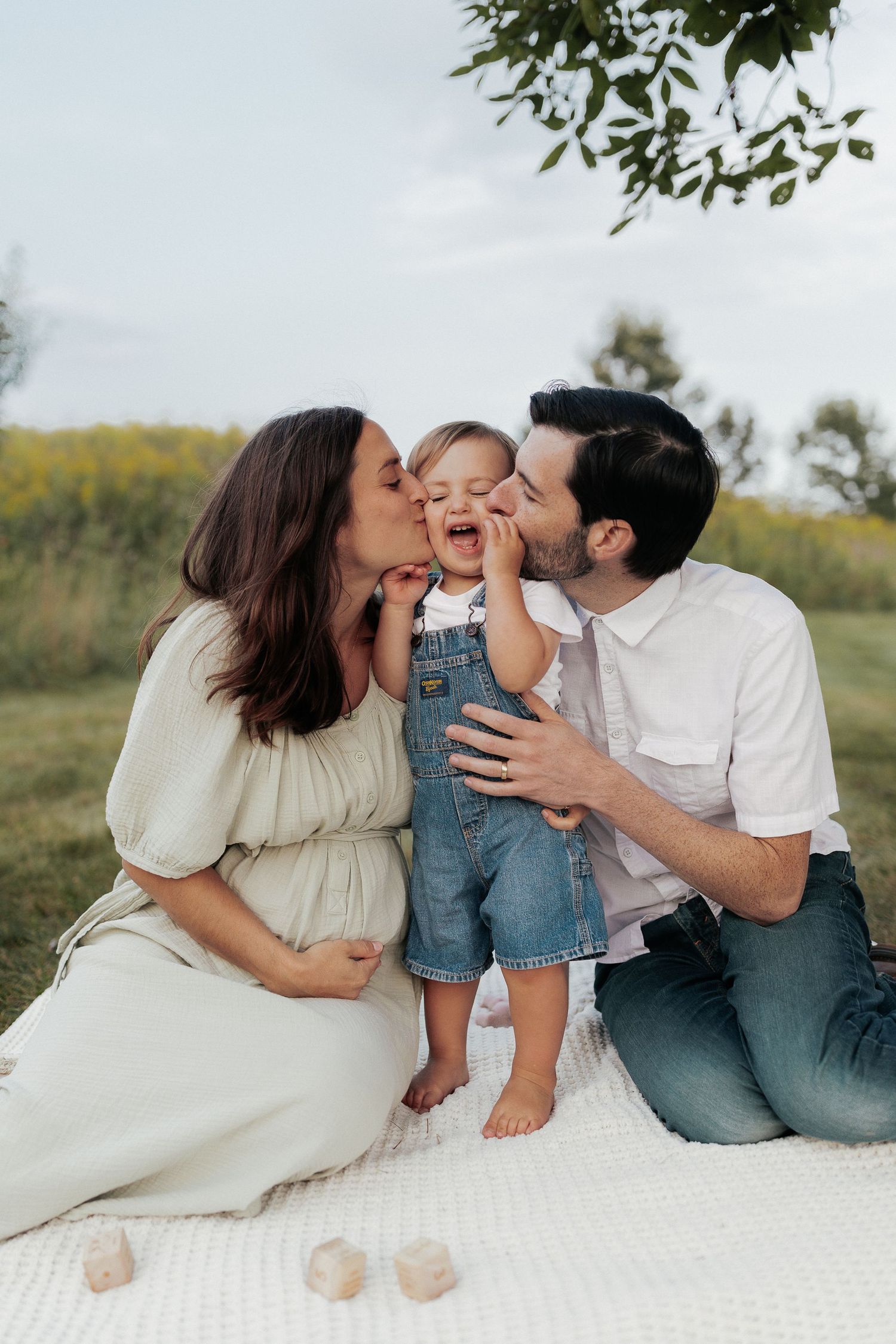 Young Couple with their son outside, Family Photos, Michigan