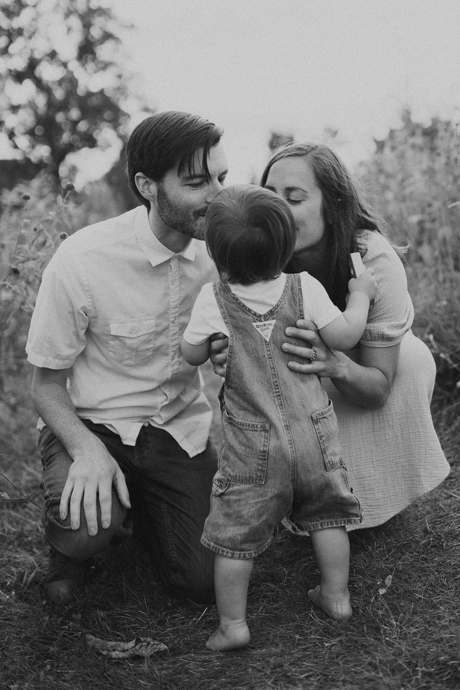 Young Couple with their son outside, Family Photos, Michigan