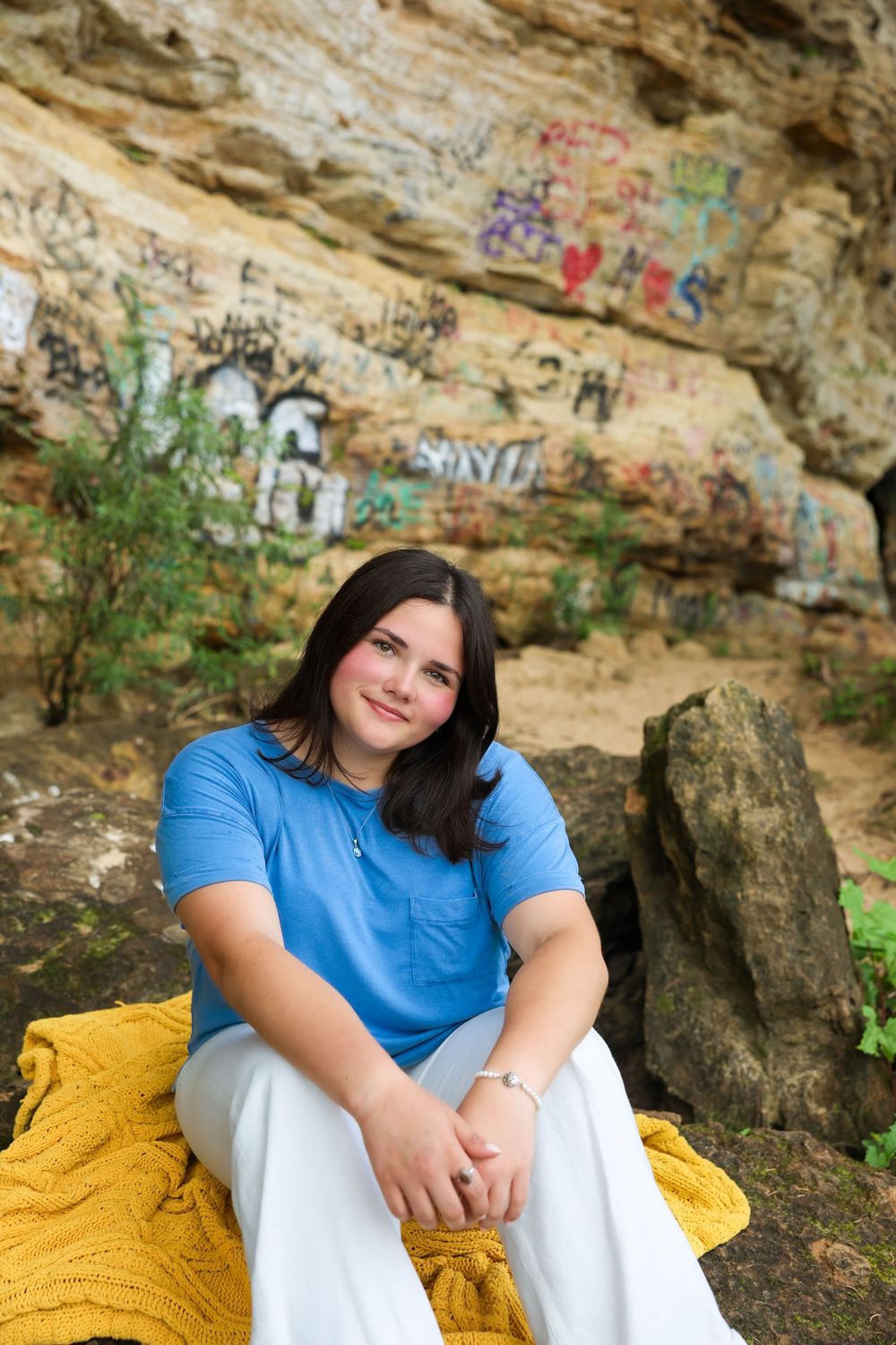 Senior Photos at the Boom site cave in Stillwater, MN.