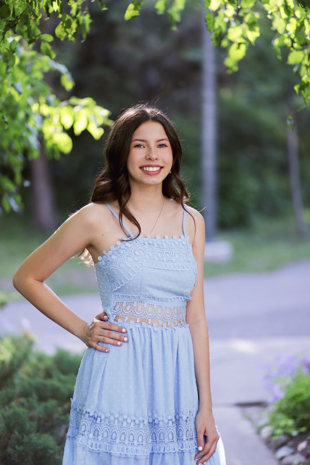 Senior portrait session at Enger Tower Park in Duluth, MN