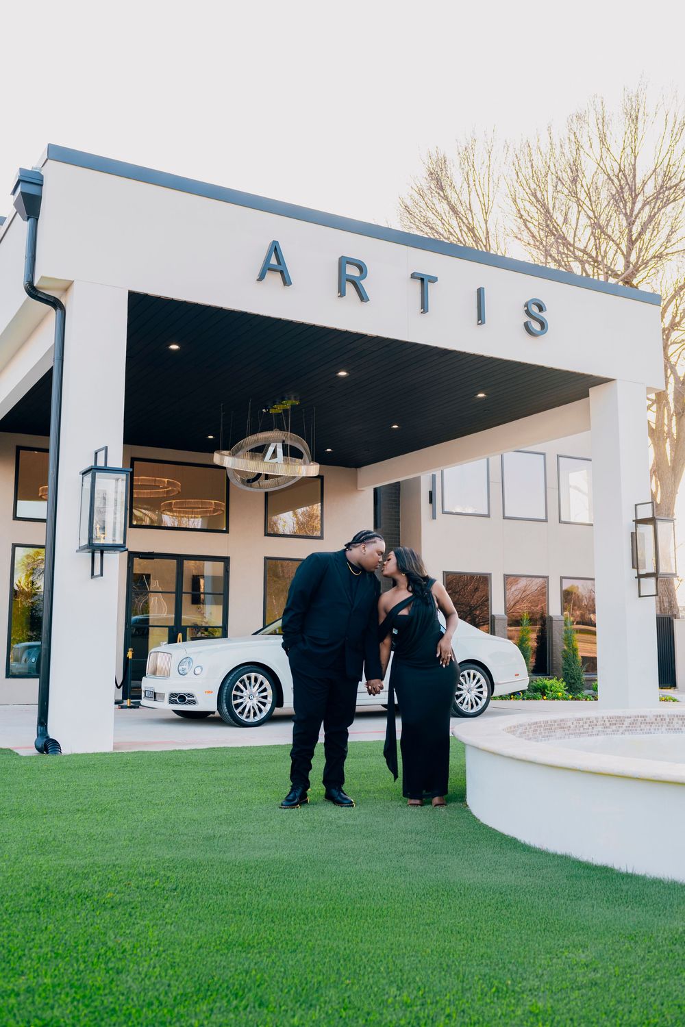 Engagement photography at Artis Event Center DeSoto TX wedding venue