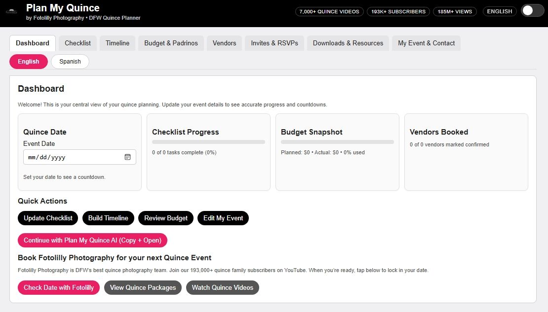 Dallas Fort Worth quince planning app created to replace notebooks spreadsheets and scattered notes with one organized system