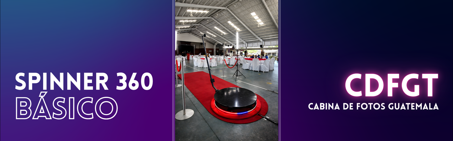 Video booth Spinner 360 Básico en evento social en Guatemala