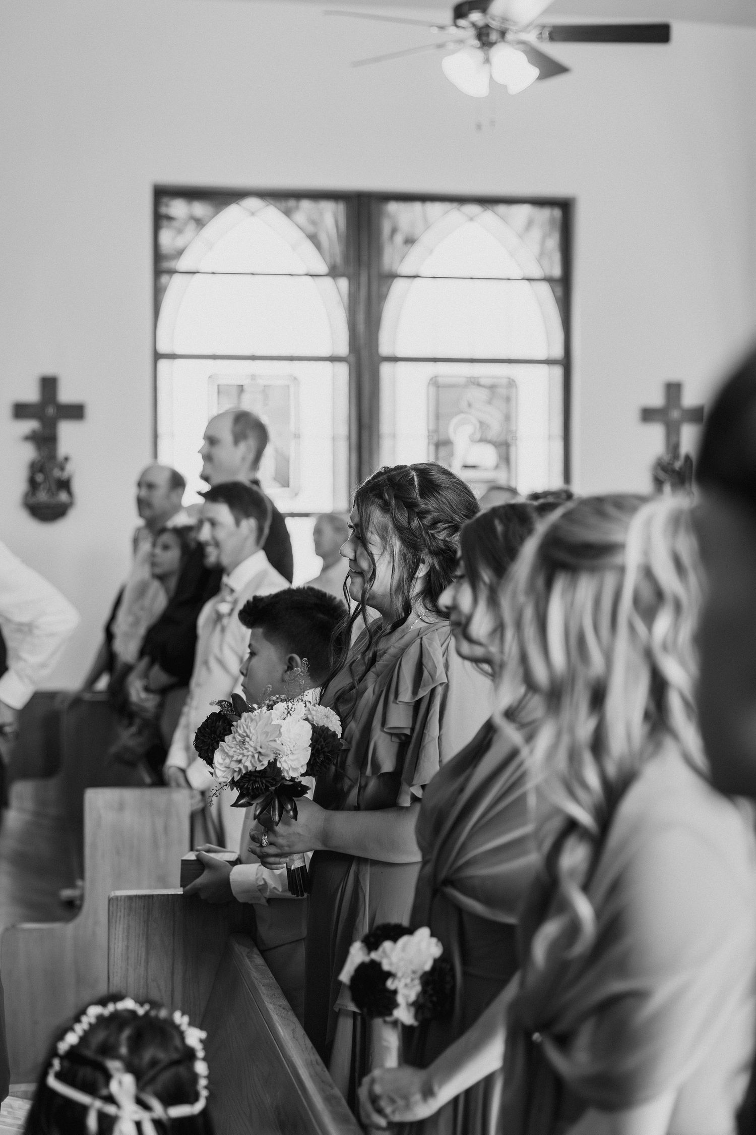 Catholic Church wedding ceremony in September