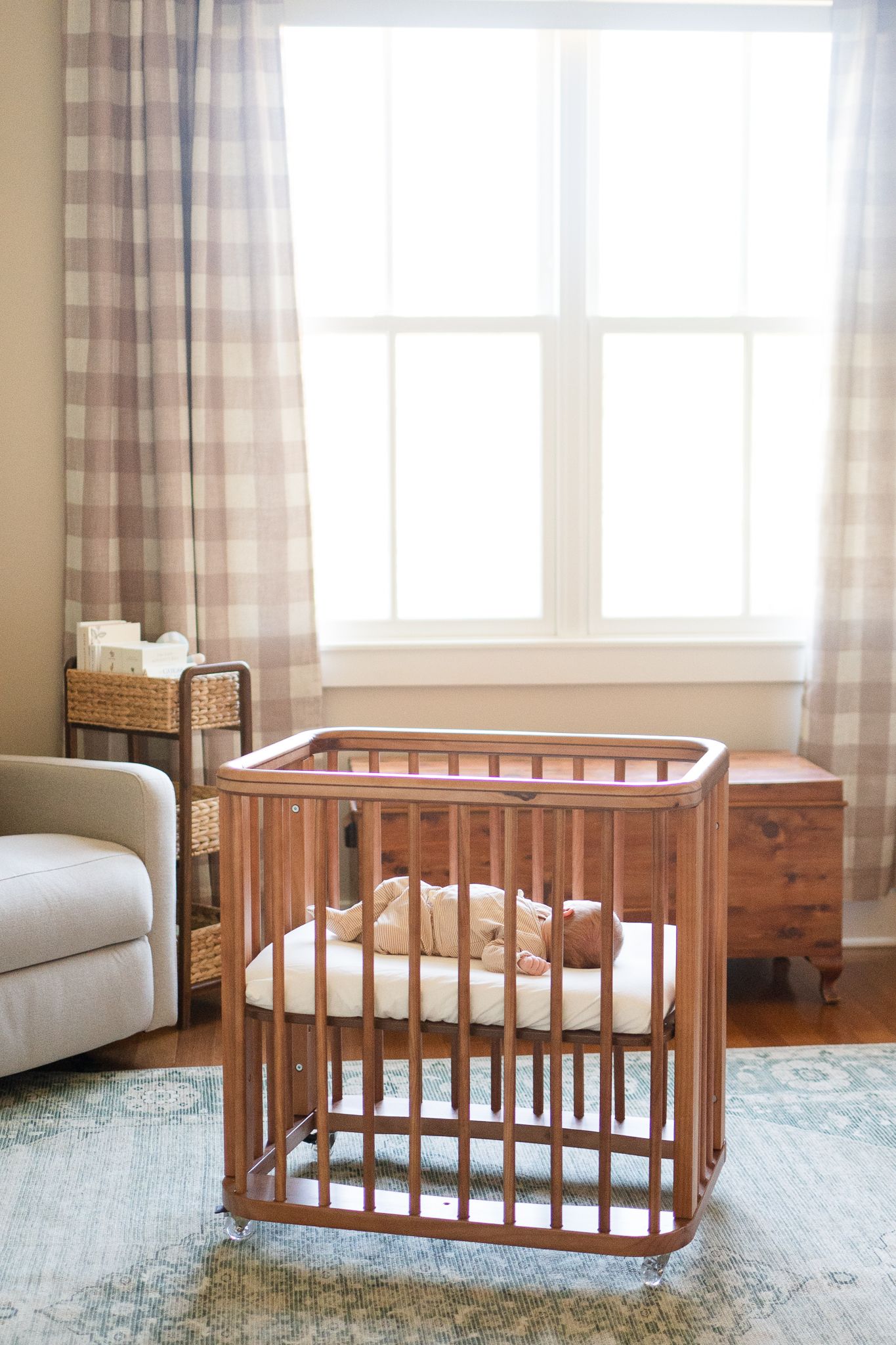 Newborn sleeping during his at-home photo shoot in Winston-Salem.