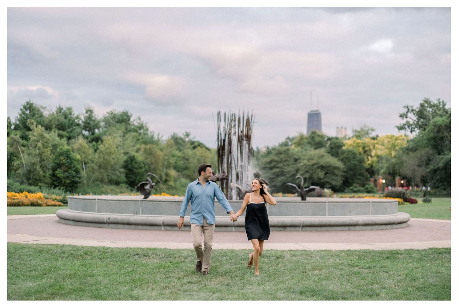 Chicago proposal photography session at Lincoln Park following a surprise engagement.