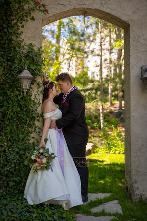 couple looking at each other Wedding @ Wild Rose Manor