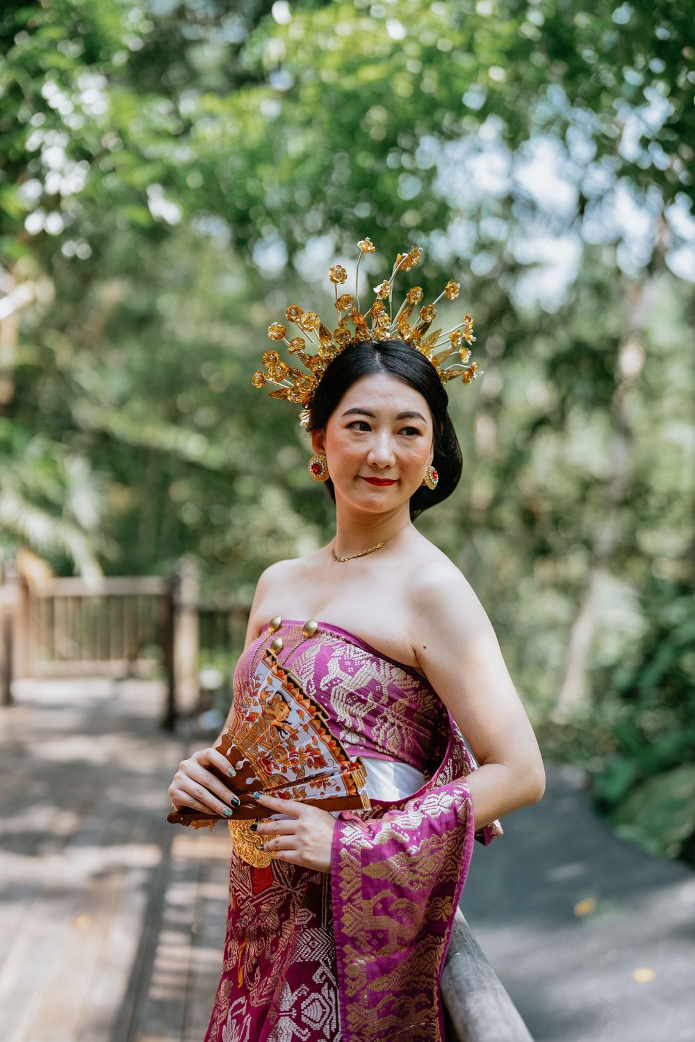 Traditional Balinese costume photography services at Capella Ubud