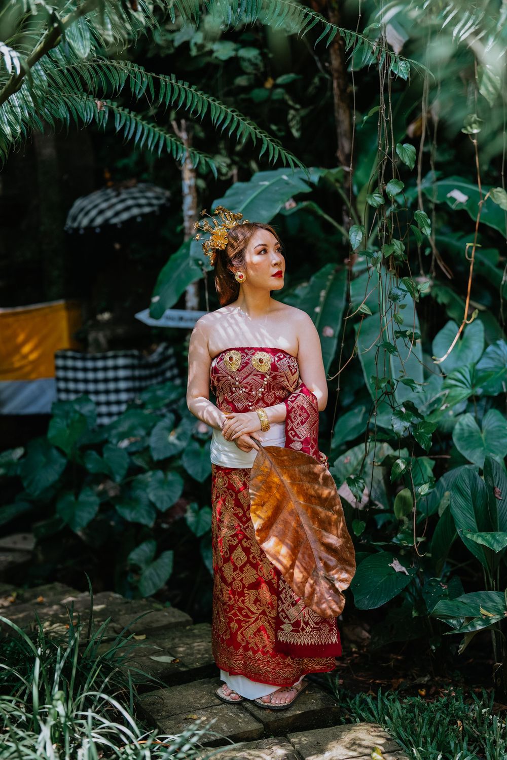Traditional Balinese costume photography services at Capella Ubud