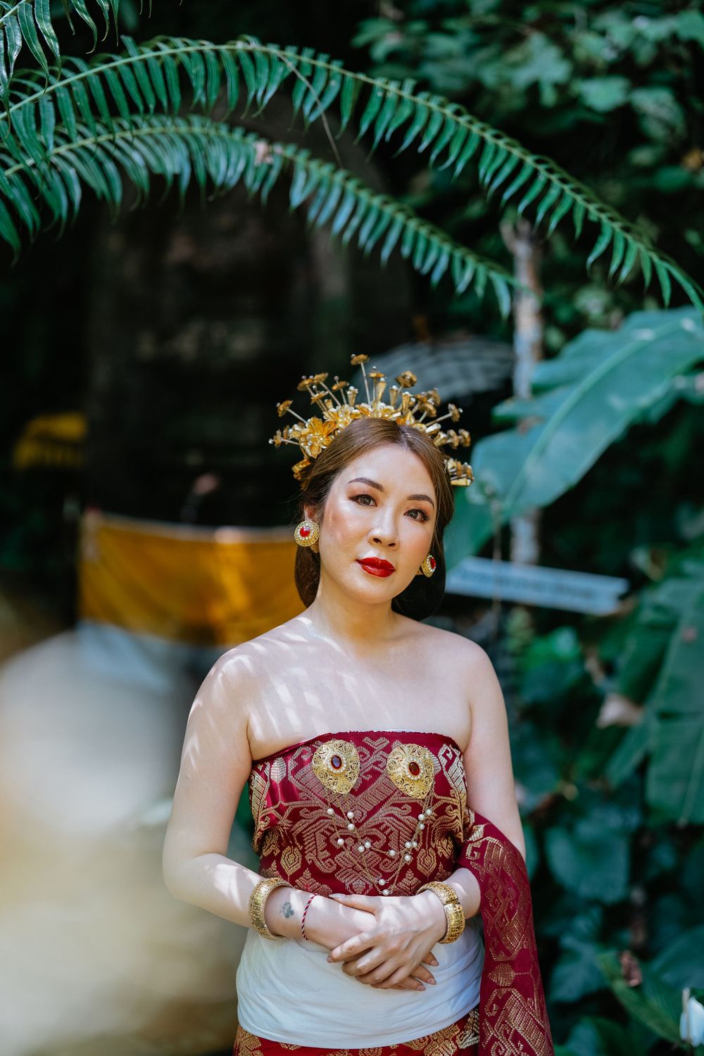Traditional Balinese costume photography services at Capella Ubud