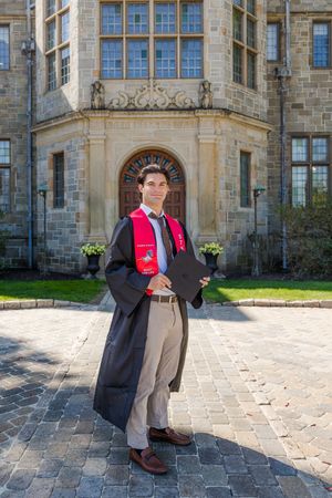 Fairfield University Graduation Photos Bellarmine Hall Stag Statue Fairfield Sign SeaGrape Senior Phots FairfieldGrads Group Friend Photos