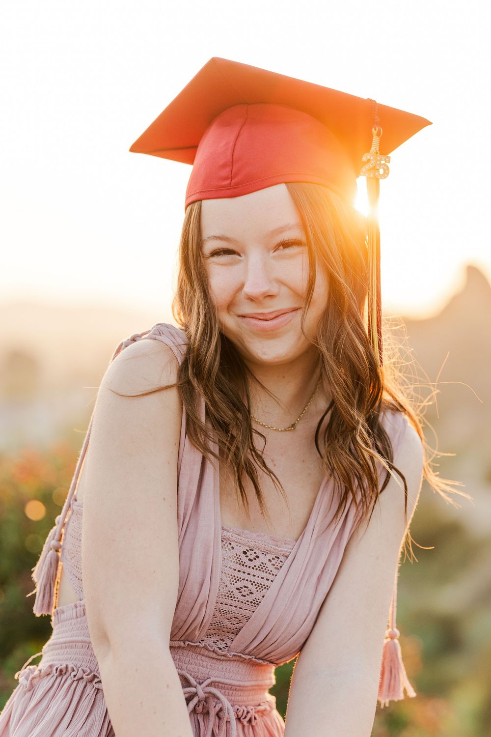 Simi Valley senior at Corriganville Park captured at sunset with yoga poses for unique, personalized senior photos.