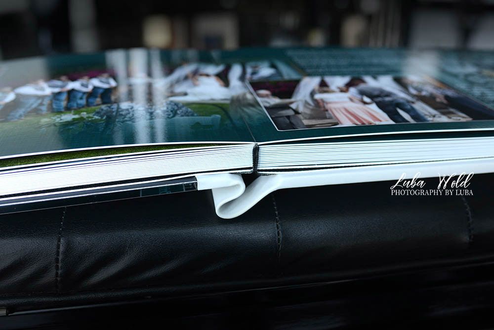 wedding album book pages flat layout with seamless binding design by luba wold