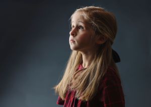 studio portrait of a girl