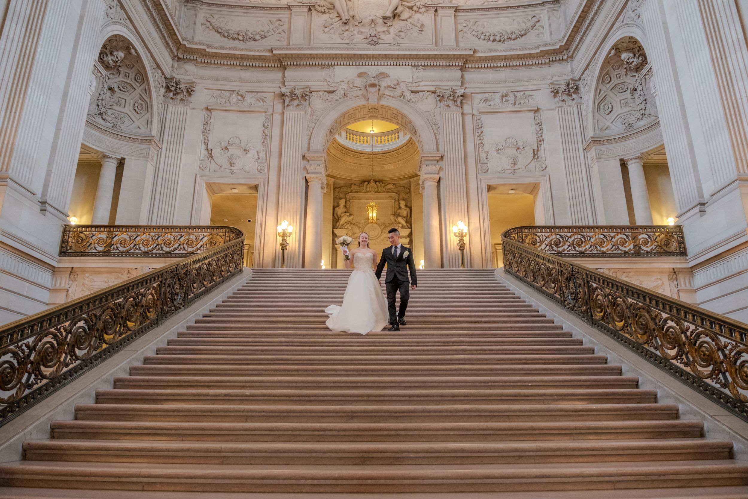 newly wed at the City Hall in San Francisco.