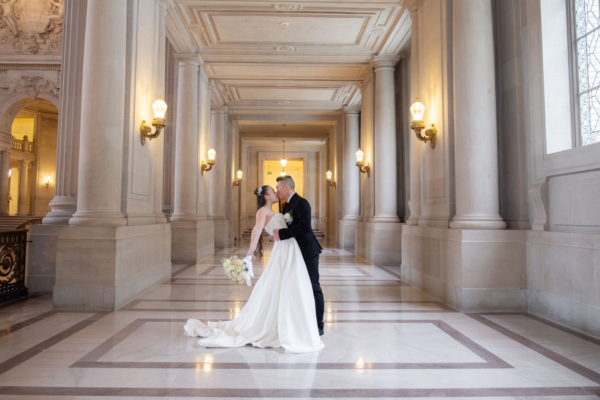 newly wed at the City Hall in San Francisco.