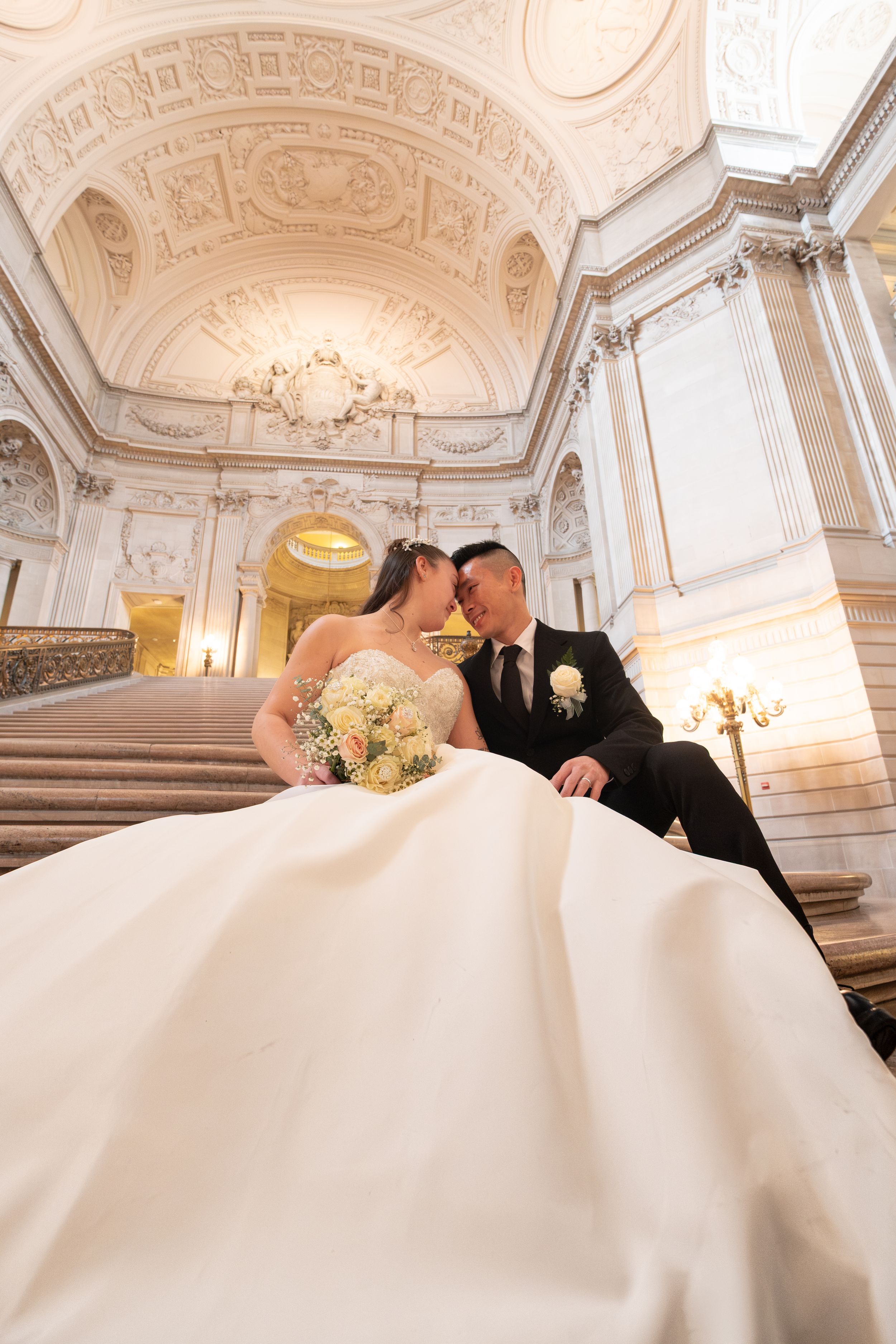 newly wed at the City Hall in San Francisco.