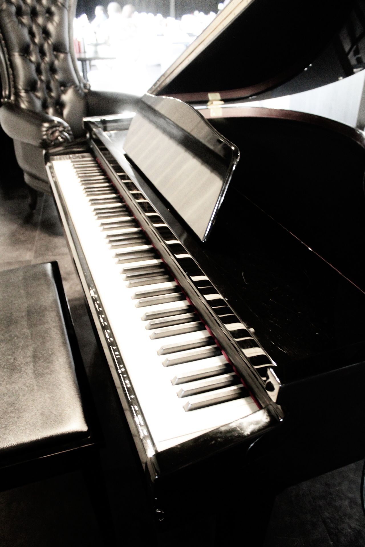piano at wedding reception at Creedmoor, NC