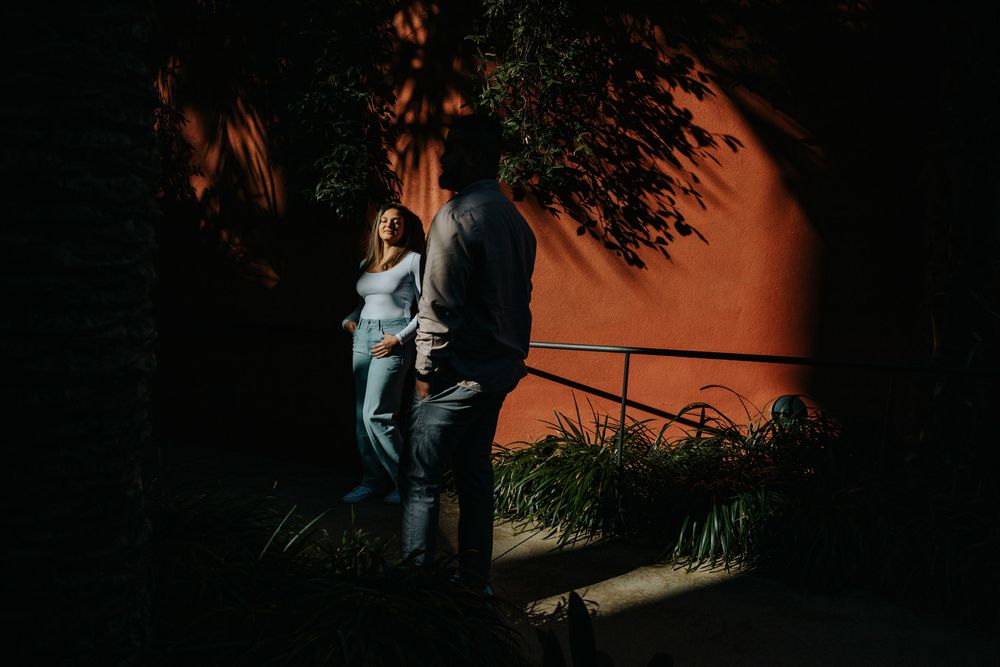 Anniversary photoshoot in cozy outfits