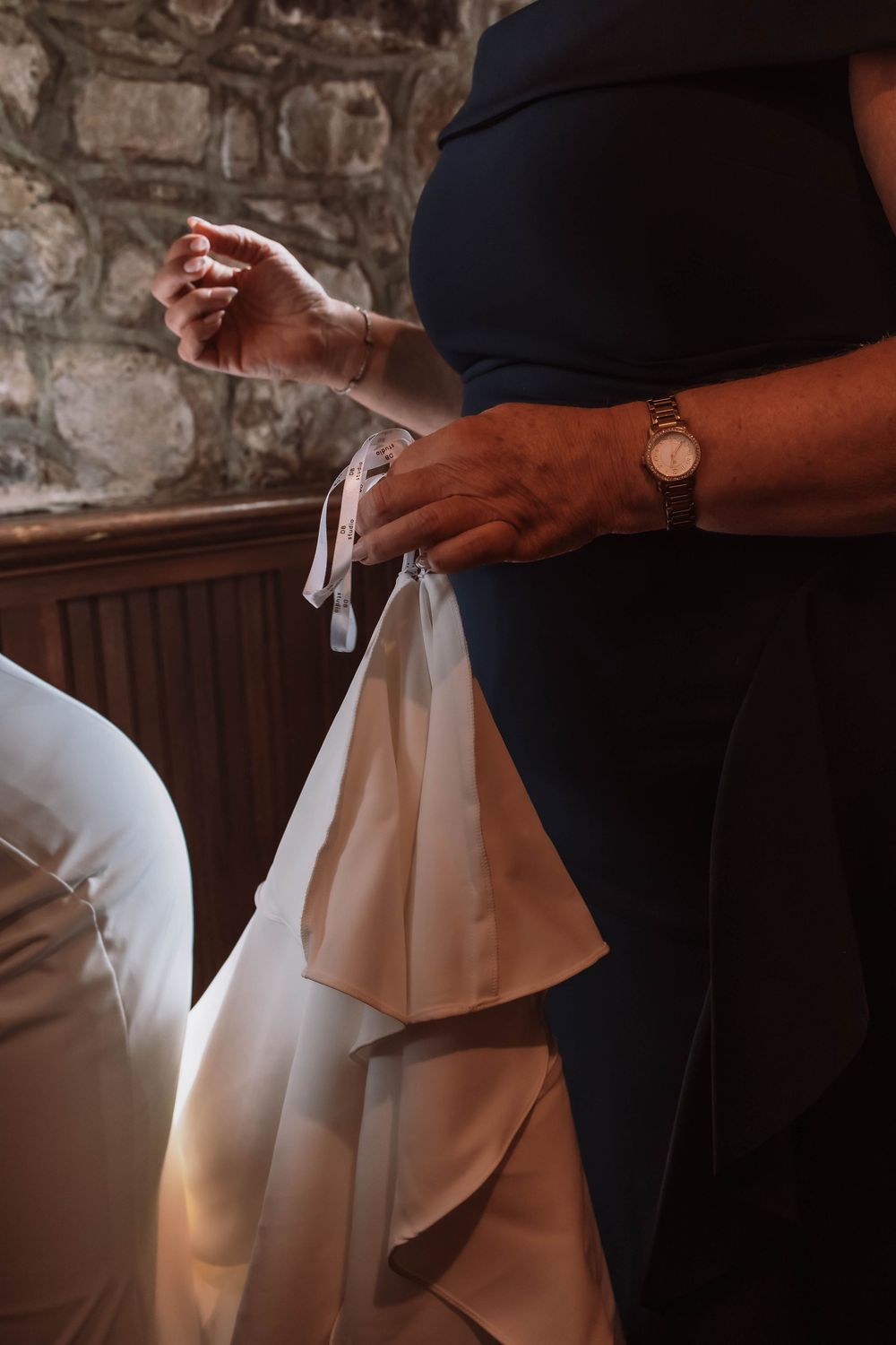Intimate wedding ceremony at historic stone church Hudson Valley, NY
