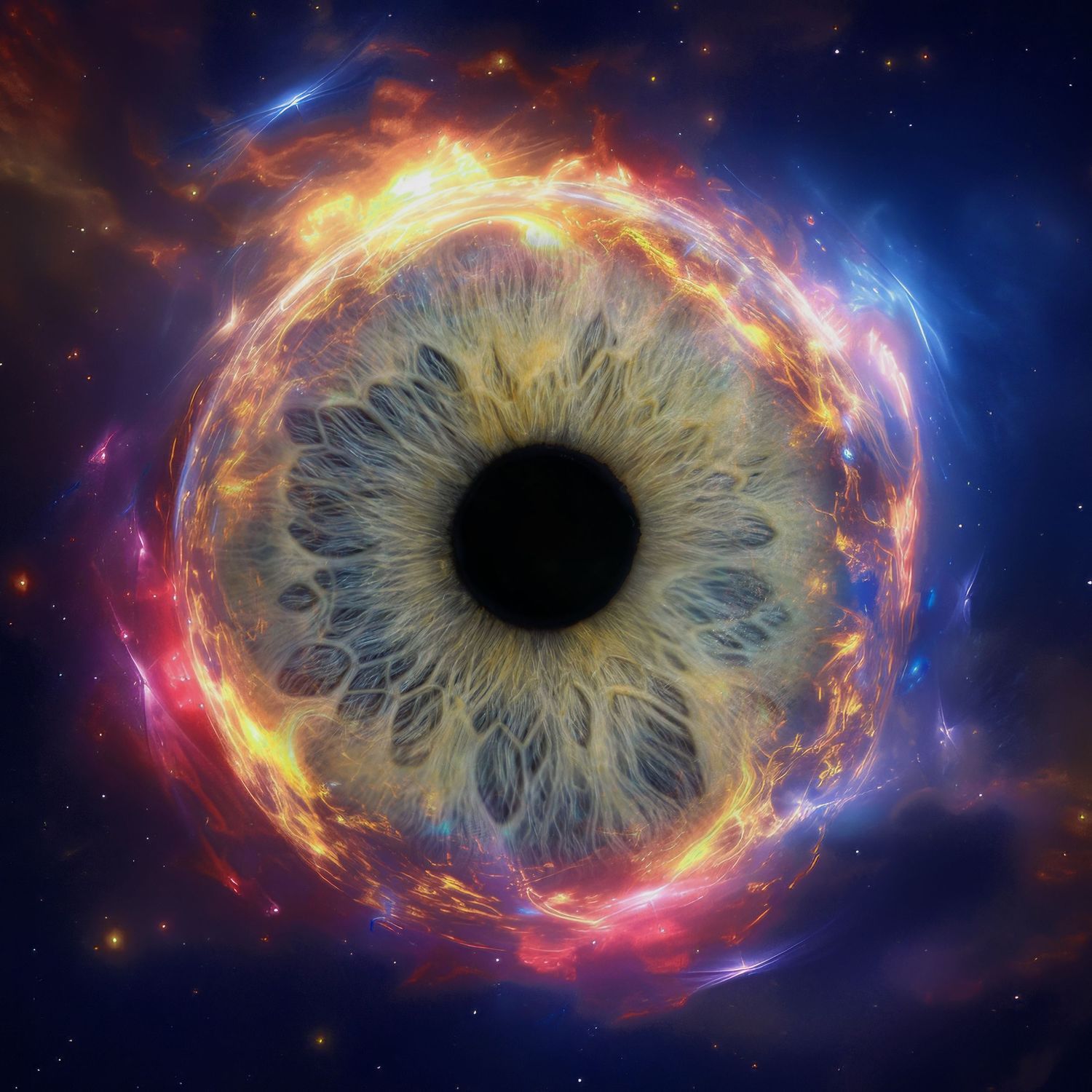 A stunning composite image shows the Helix Nebula resembling a cosmic eye with swirling gases of blue and orange in space.