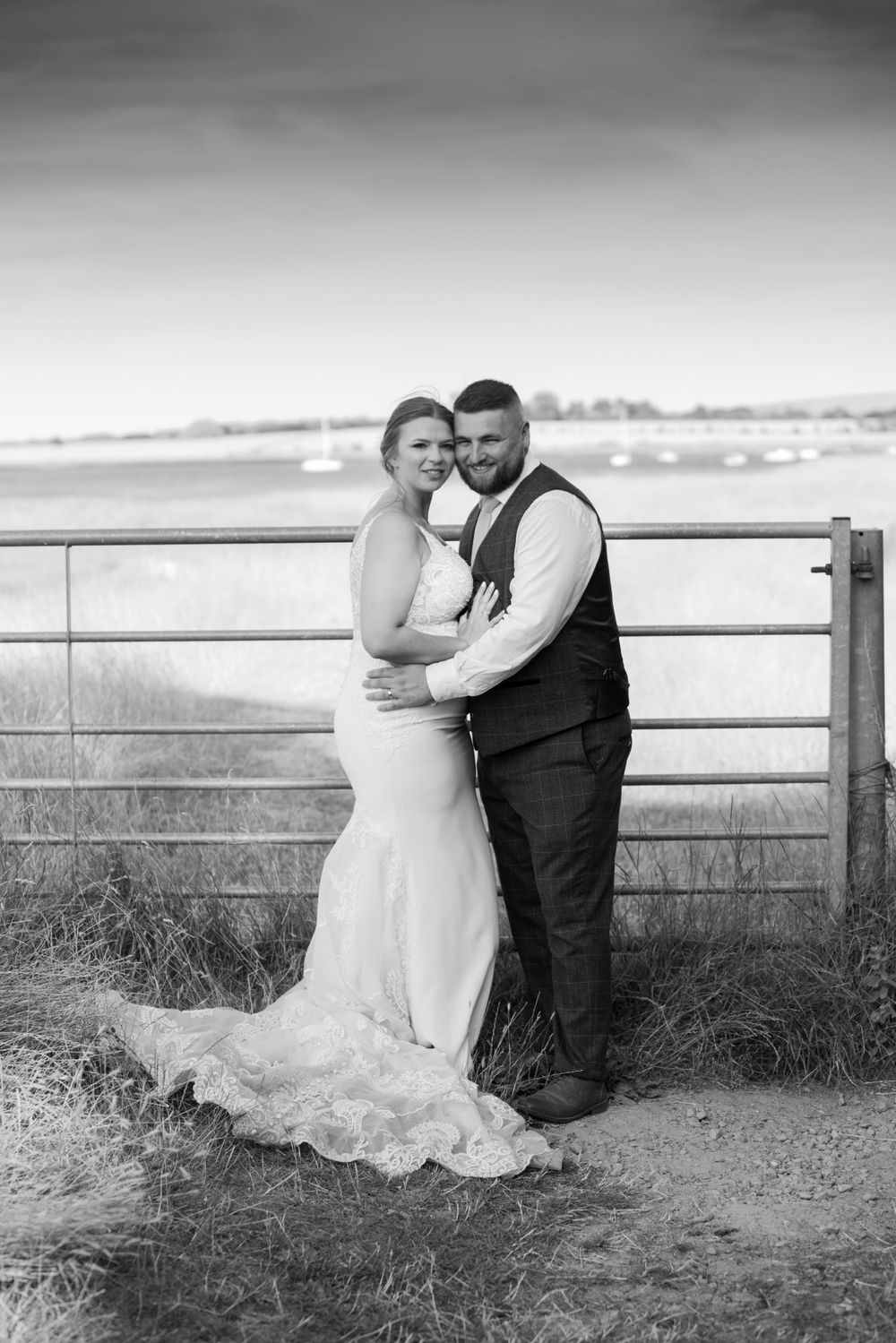 At the gates at The Oak Grove Wedding Venue - Sittingbourne