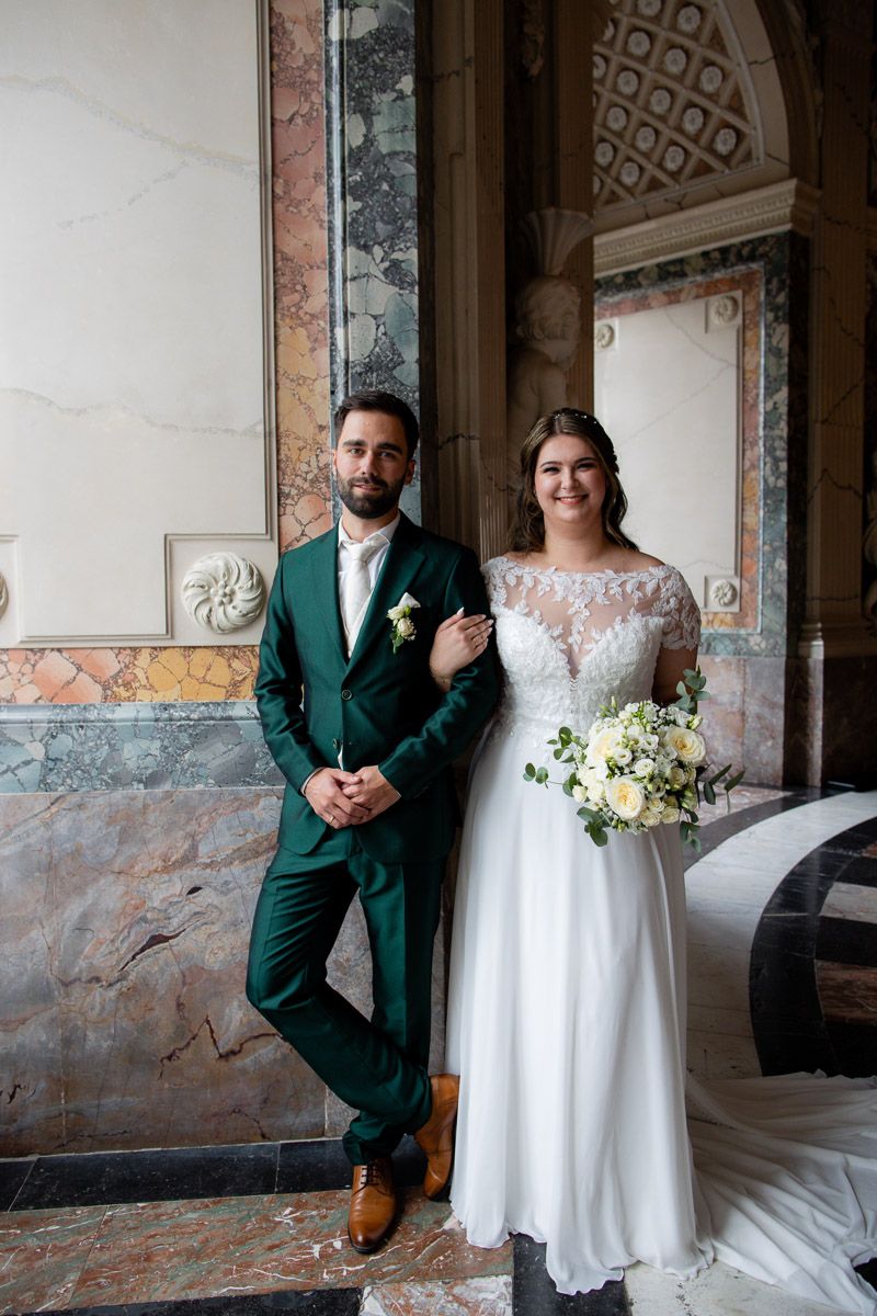 Standesamtliche Hochzeit im Schloss Benrath begleitet von einem Profi Hochzeitsfotograf