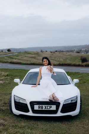 Natural light engagement photoshoot in Gloucestershire countryside.