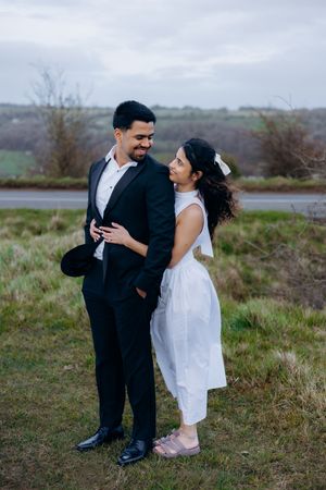 Engagement photographer Gloucestershire capturing natural couple photos.