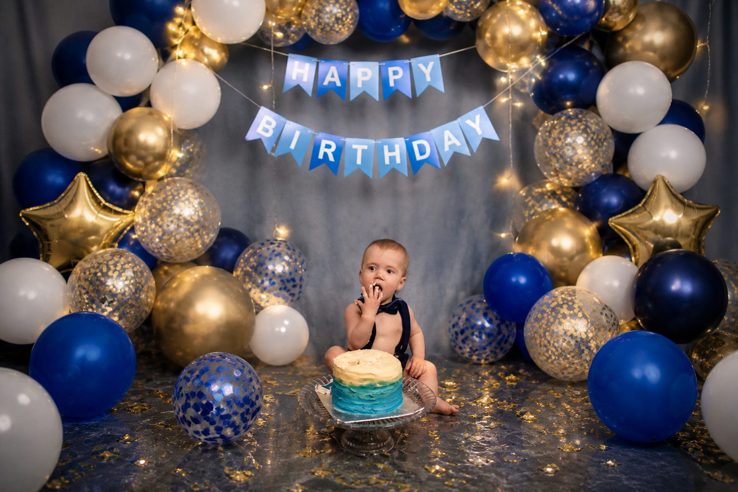 First birthday cake smash session in Nova Scotia