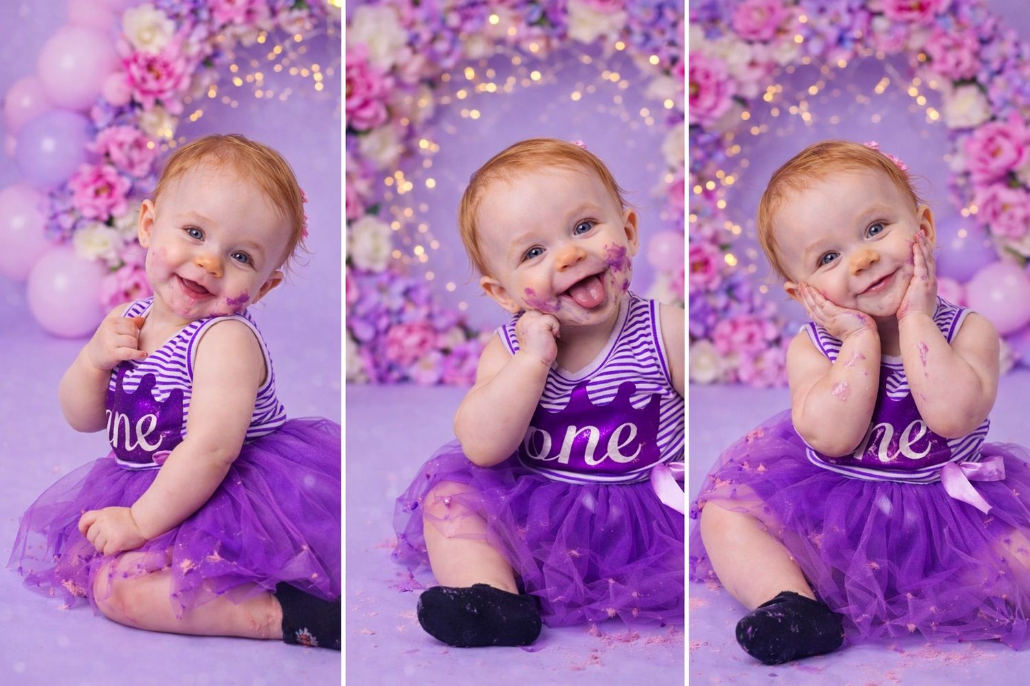 One year old birthday cake smash photos in Halifax