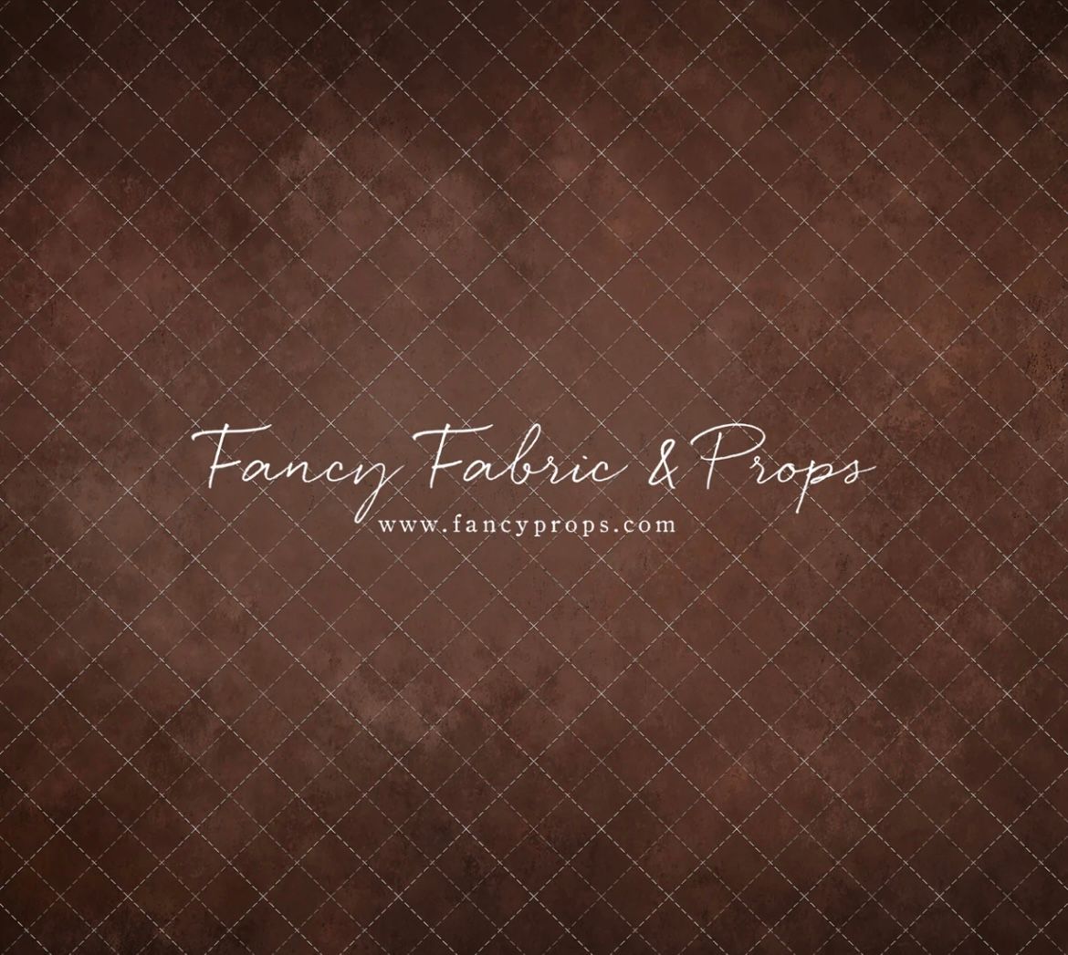 Dark brown repeating pattern on crosshatched textured background with faint text and logo visible in corner.