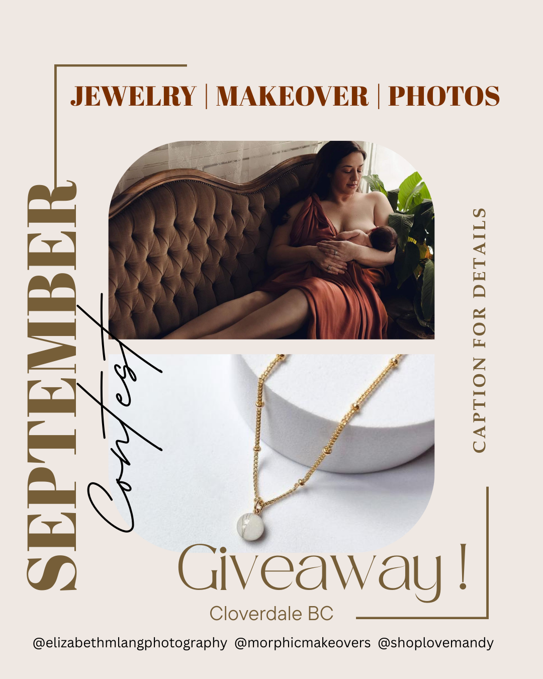 Multiple Instagram story design templates featuring jewelry photography and lifestyle product shots in warm neutral tones.