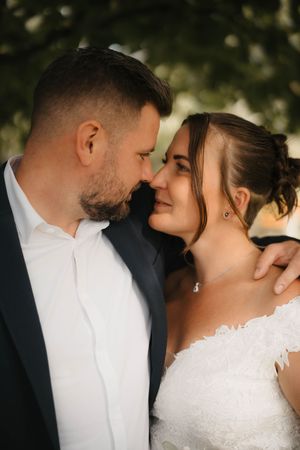 Nahaufnahme Brautpaar Gesichter