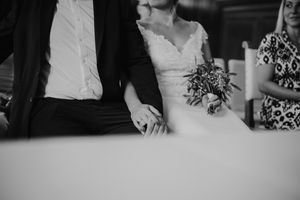 together at the wedding ceremony