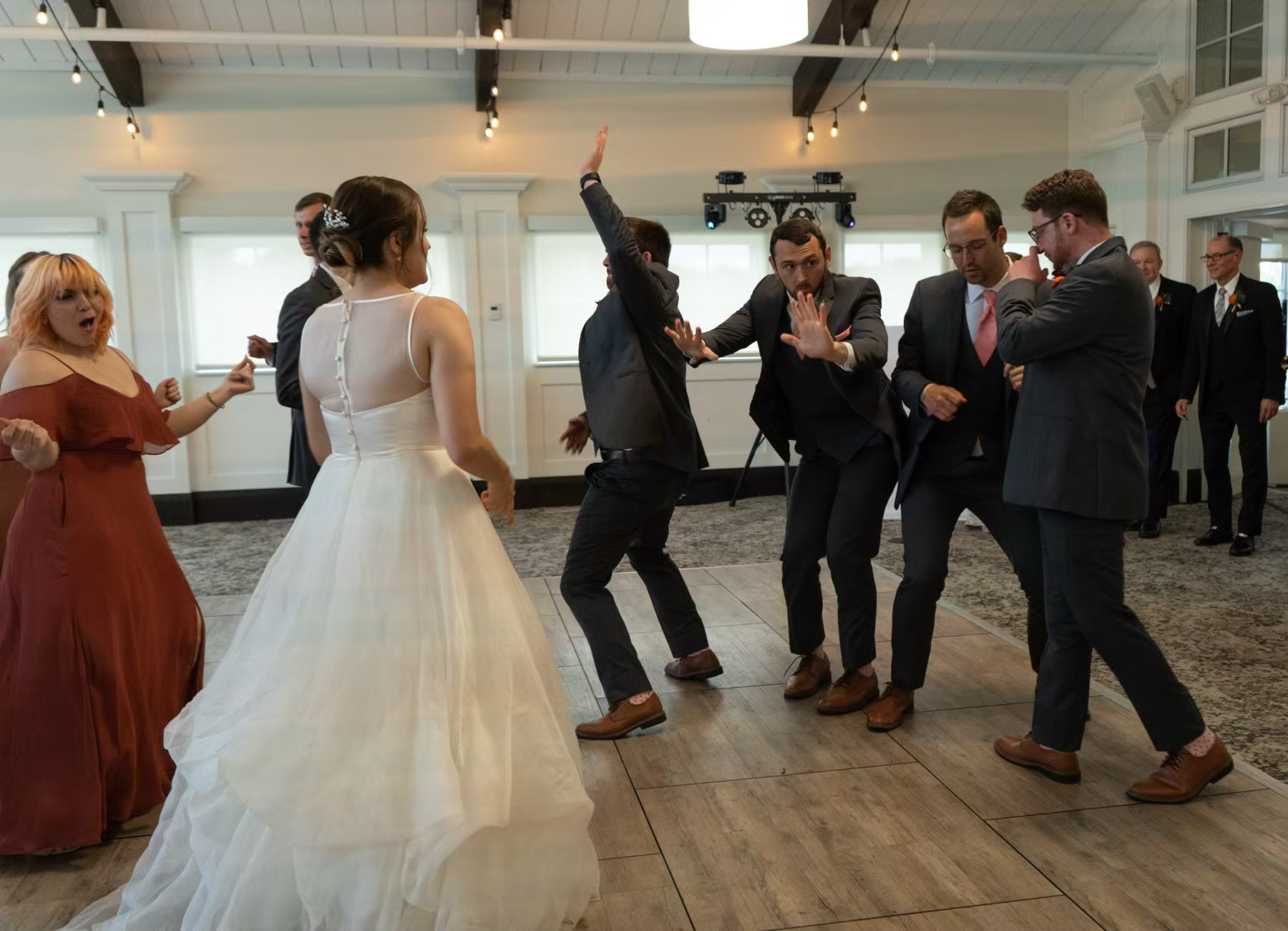 Wedding guests dance in Nationwide Conference Center