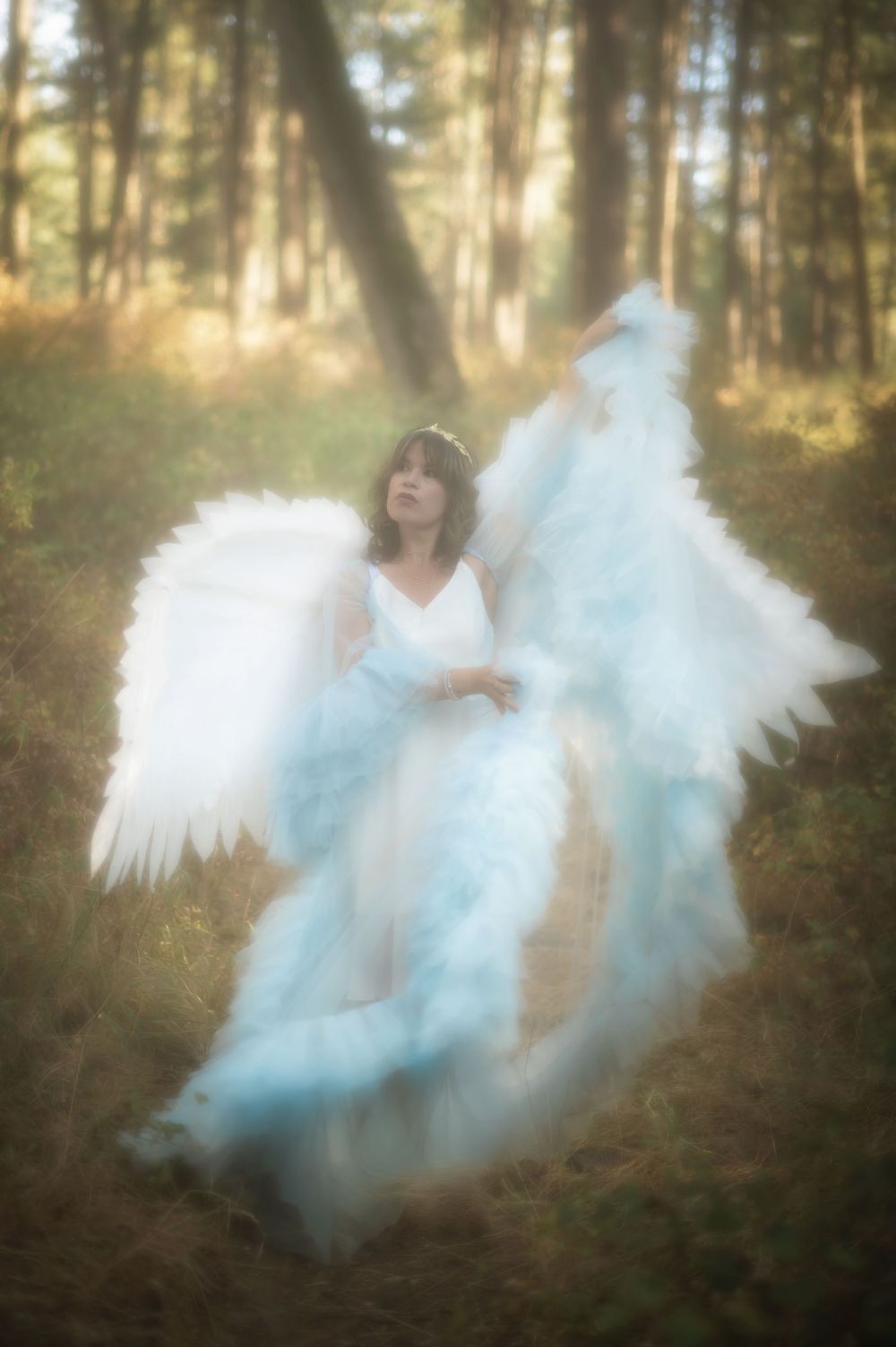 Fantasy themed woodland witch photoshoot in Spokane Washington at Indian Canyon Mystic Falls