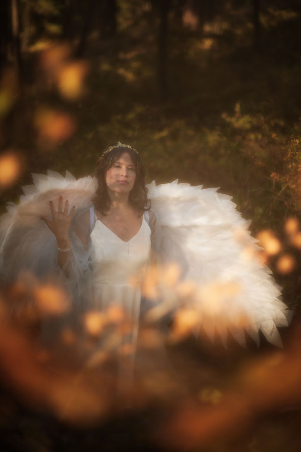 Fantasy themed woodland witch photoshoot in Spokane Washington at Indian Canyon Mystic Falls