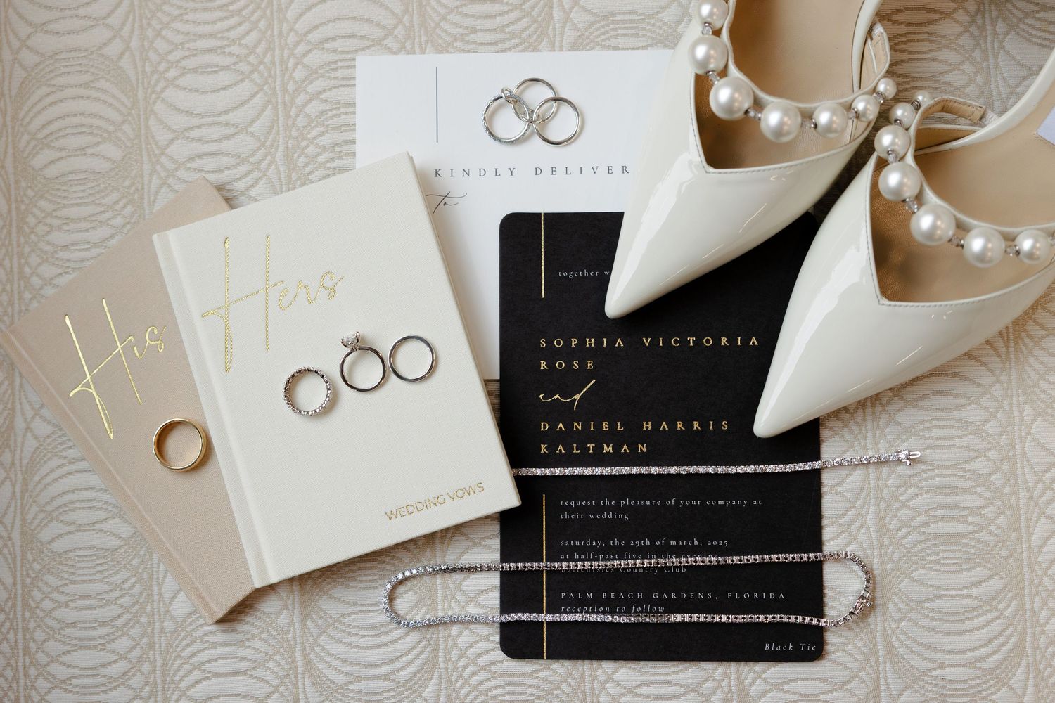 Wedding details at BallenIsles Country Club in Palm Beach, Florida during a wedding photographed by Ohio photographer Tom Forres