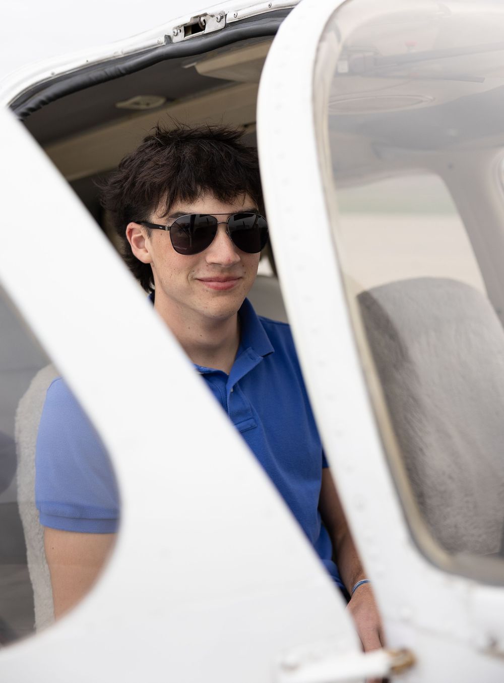 Senior photos at Blair Executive Airport.