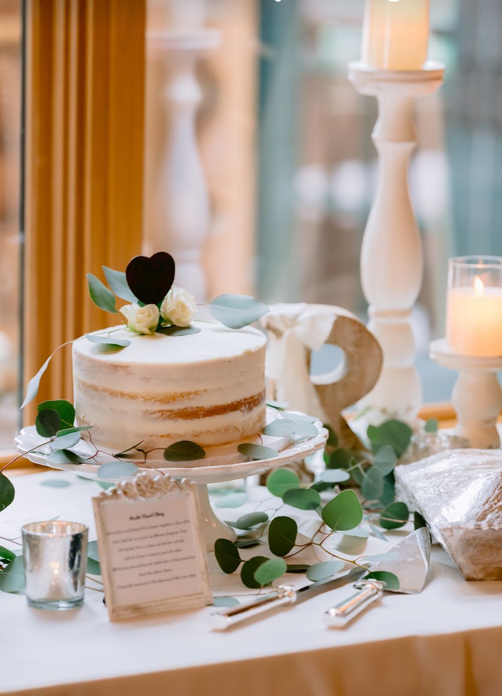 Wedding reception cake styled