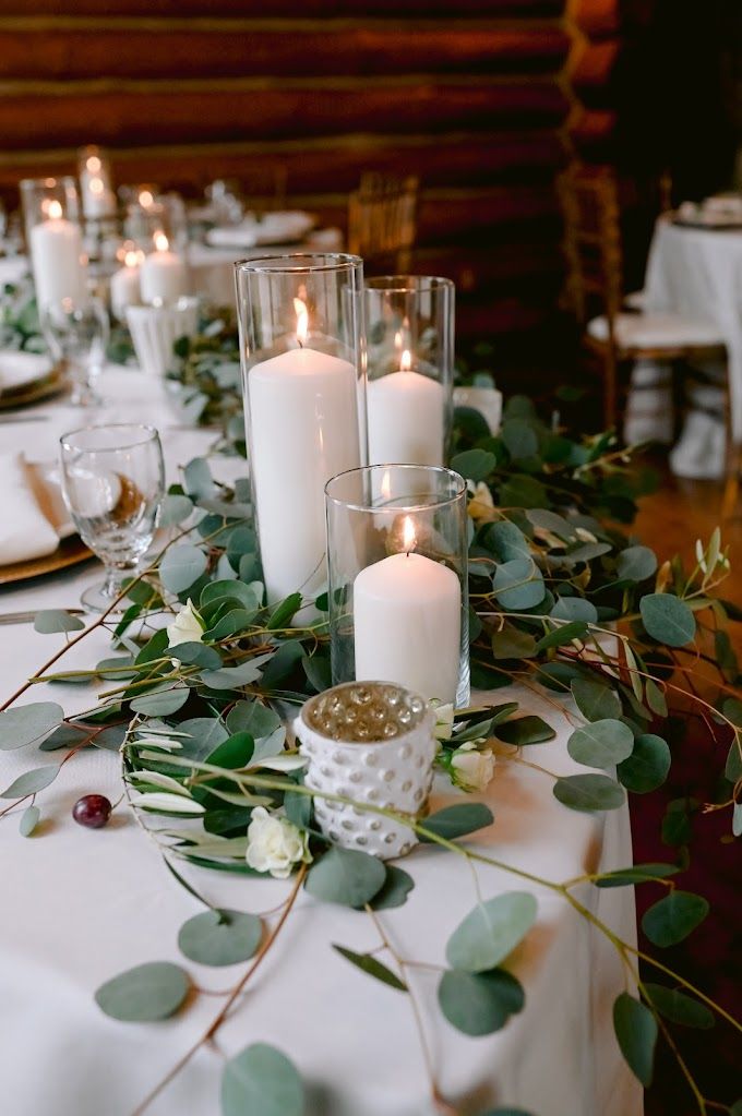 wedding candles and floral with event management from Hometown Wedding Co.