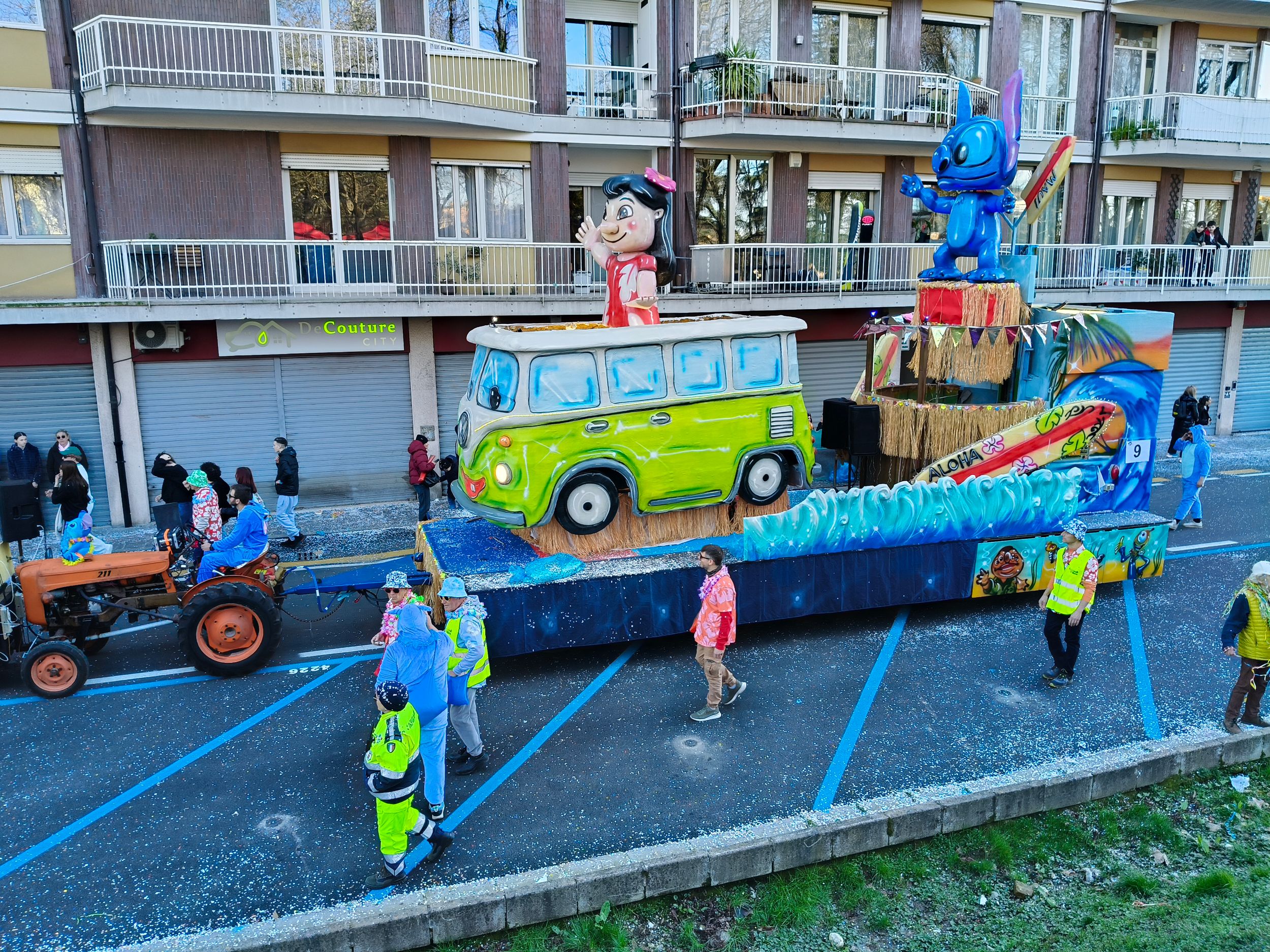 Treviso Carnival Parade 2026. The San Giuseppe Youth Group of Treviso with the show “Lillo and Stitch”.