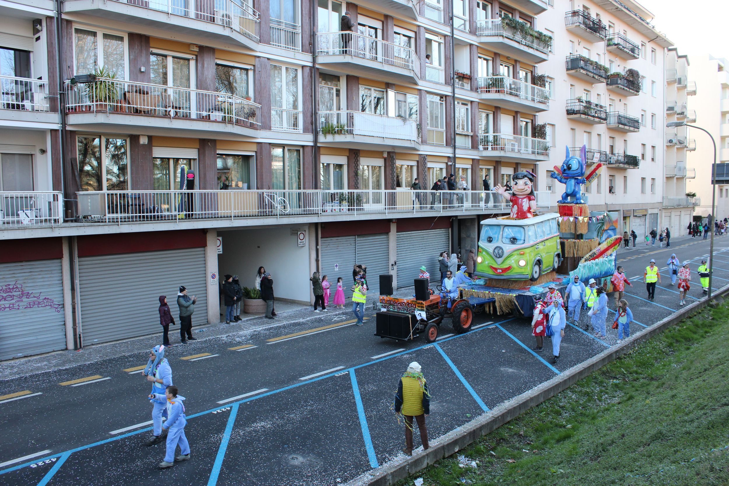 Treviso Carnival Parade 2026. The San Giuseppe Youth Group of Treviso with the show “Lillo and Stitch”.