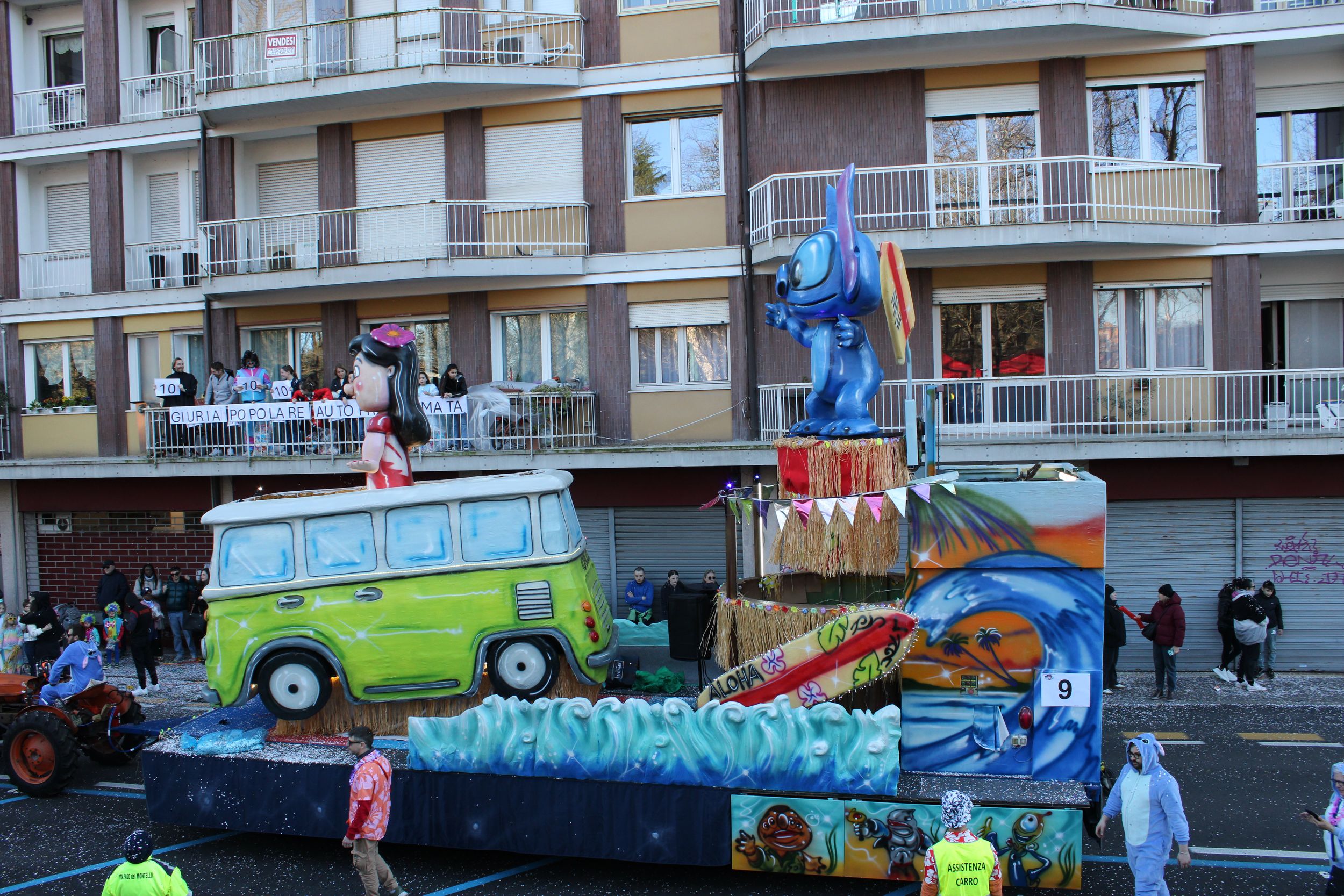Treviso Carnival Parade 2026. The San Giuseppe Youth Group of Treviso with the show “Lillo and Stitch”.
