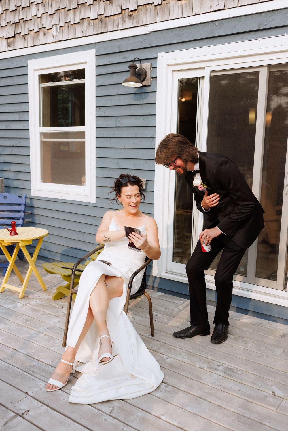 Private land wedding ceremony in Trinity by Newfoundland documentary style wedding photographer Kaitlyn Yvette