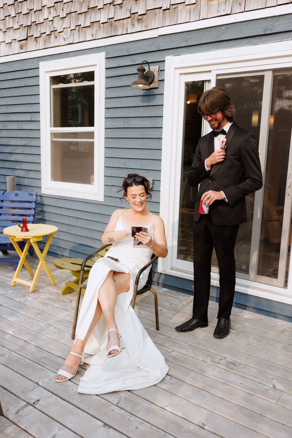 Private land wedding ceremony in Trinity by Newfoundland documentary style wedding photographer Kaitlyn Yvette
