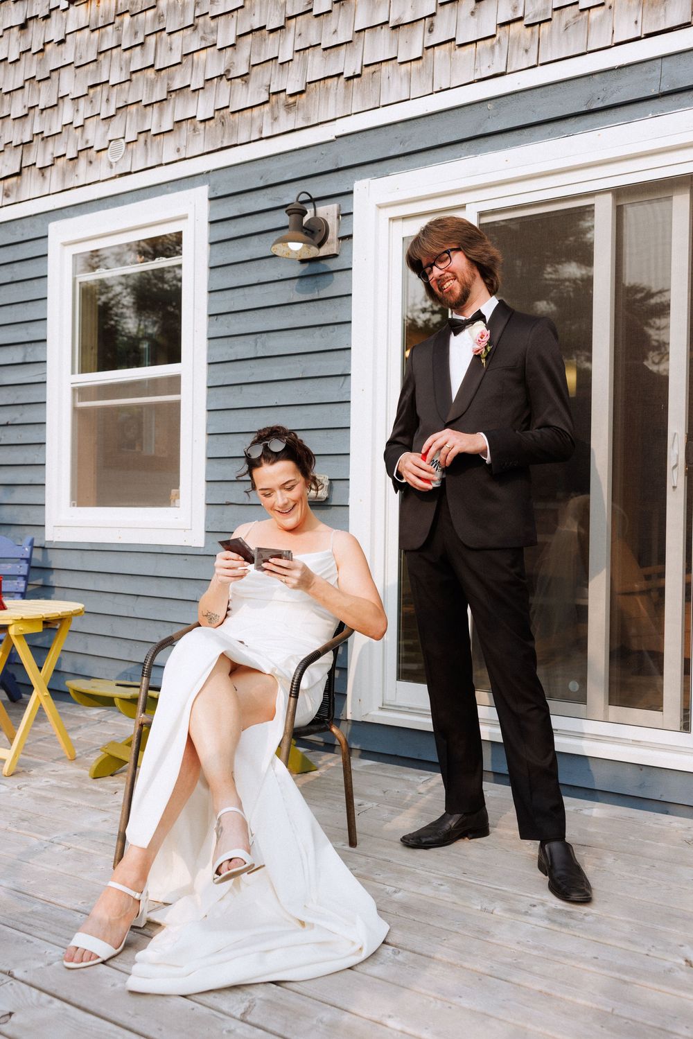 Private land wedding ceremony in Trinity by Newfoundland documentary style wedding photographer Kaitlyn Yvette