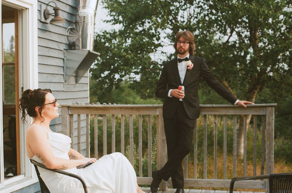 Port Rexton wedding captured on film by Newfoundland documentary style wedding photographer Kaitlyn Yvette